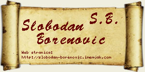 Slobodan Borenović vizit kartica
